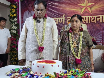 Poojya Gurudev Dr.Anilkumar joshiji and Mataji's marriage anniversary at Taaranga Gujrat on 19-2-2026