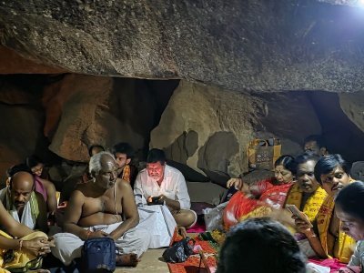Taara Devi saadhana at Tarini Devi cave on 20-2-2026 by poojya Gurudev Dr.Anilkumar joshiji